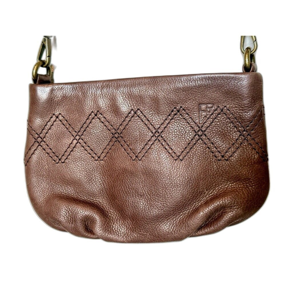 Vintage Eddie Bauer Pebbled Leather Crossbody Saddle Bag Boho Minimalist